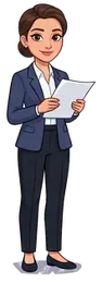Eva reading a document to decide its treatment